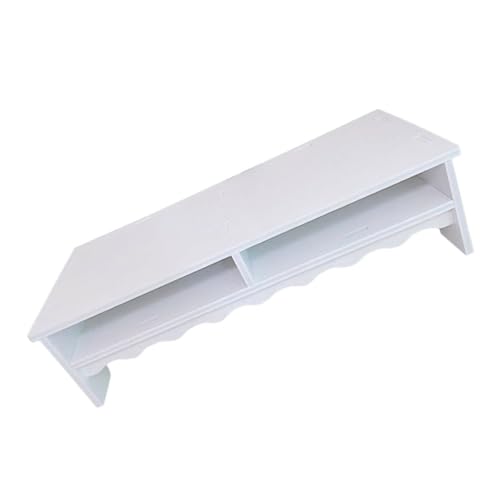 KICHOUSE Monitorständer Vertikale Computerständer Steigleitung Computer-Erhöhungsgestell Schreibtisch-Monitor-Riser Tischerhöhung für Monitor Laptop-Riser PVC-Holz-Kunststoffplatte Weiß von KICHOUSE