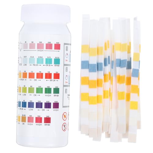 KICHOUSE Multifunktionale Pool Teststreifen zur Wasserqualität Messung Ph Wert Wasserhärte Alkalinität für Pool Spa und Bad Tragbare Genaue Wasserprüfstreifen für Regelmäßige Kontrolle KICHOUSE Multifunktionale Pool Teststreifen zur Wasserqualität Messung Ph Wert Wasserhärte Alkalinität für Pool Spa und Bad Tragbare Genaue Wasserprüfstreifen für Regelmäßige Kontrolle von KICHOUSE