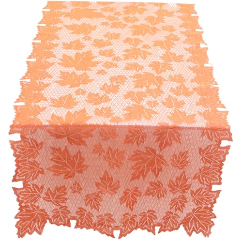 KICHOUSE Orangefarbener Tischläufer für Herbst und Thanksgiving Dekorativer Dinner Party Tischläufer mit Ahornblatt Motiv für Zuhause Hotel und Festlichkeiten KICHOUSE Orangefarbener Tischläufer für Herbst und Thanksgiving Dekorativer Dinner Party Tischläufer mit Ahornblatt Motiv für Zuhause Hotel und Festlichkeiten von KICHOUSE