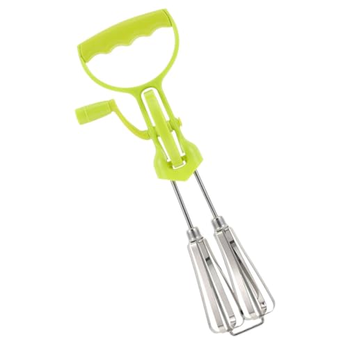 KICHOUSE Schneebesen Nicht elektrische Eierschläger Hand Ei tragbar Mixer handrührgerät Handmischer Multifunktionsmischer Eiermischer Küchen-Eierschläger Plastik Grün von KICHOUSE