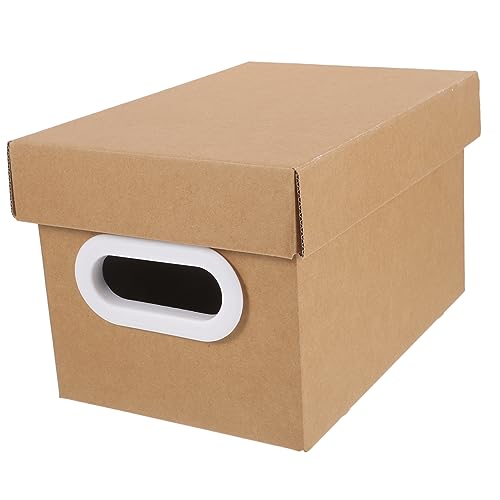 KICHOUSE Schreibtisch-Organizer-Box Aus Kraftpapier Mit Deckel Dokumentenbehälter Für Büro Oder Zuhause Tragbarer Aufbewahrungsbehälter Für Diverse Dinge KICHOUSE Schreibtisch-Organizer-Box Aus Kraftpapier Mit Deckel Dokumentenbehälter Für Büro Oder Zuhause Tragbarer Aufbewahrungsbehälter Für Diverse Dinge von KICHOUSE