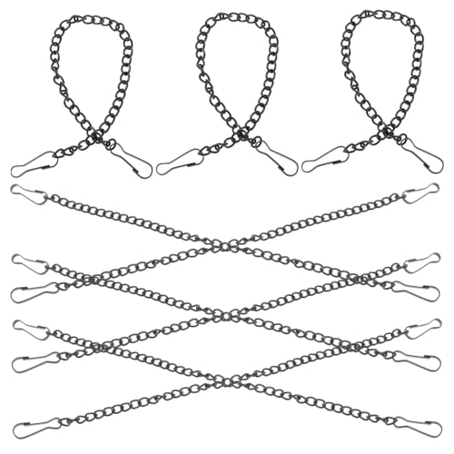 KICHOUSE 10stücke Metallhängeschlaufen Robuste Schwarze Ketten Mit Haken Für Außenanwendungen Für Pflanzenampeln Dekorationen Und Vogelhäuser von KICHOUSE