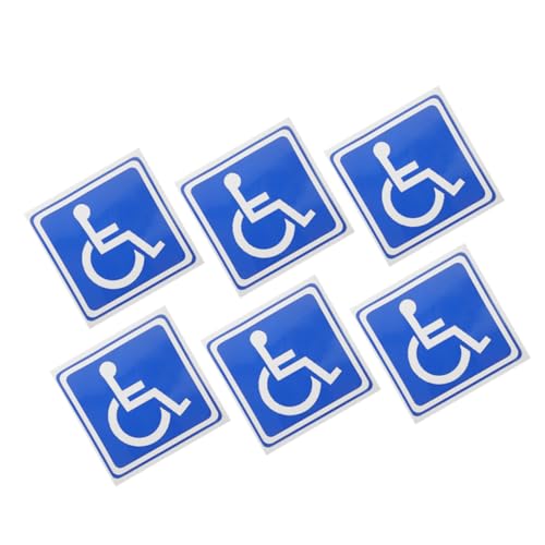 KICHOUSE Rollstuhl-autoschild Behindertenparkplatz-tag 6er-set Rollstuhlsymbol-aufkleber KICHOUSE Rollstuhl-autoschild Behindertenparkplatz-tag 6er-set Rollstuhlsymbol-aufkleber von KICHOUSE