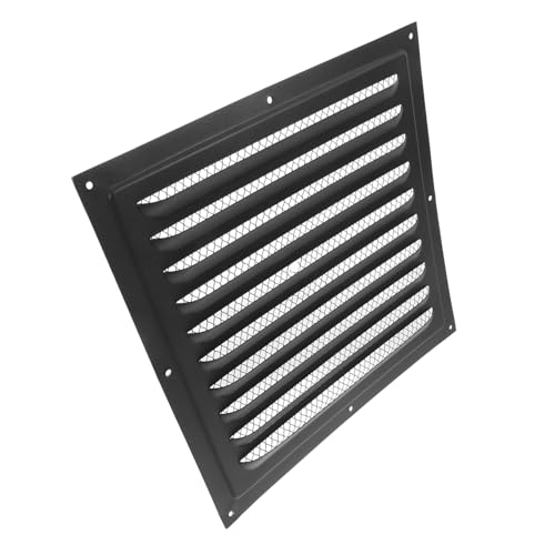 KICHOUSE Wand Lüftungsgitter aus Metall Wetterfeste Lüftungshaube mit Netz Jalousie Abdeckung für Außenwand für Garagen und Apartment Belüftung Einfache Installation Staubdicht und Uv von KICHOUSE