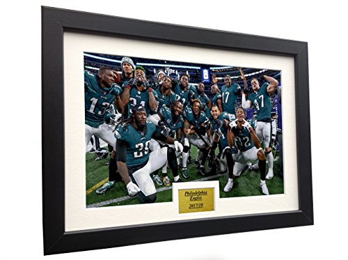 KICKS Malcolm jenkins12 X 8 A4 signiert Super Bowl 52 Gewinner Team-Philadelphia Eagles – Autogrammkarte Fotografieren, Bilderrahmen Poster von KICKS