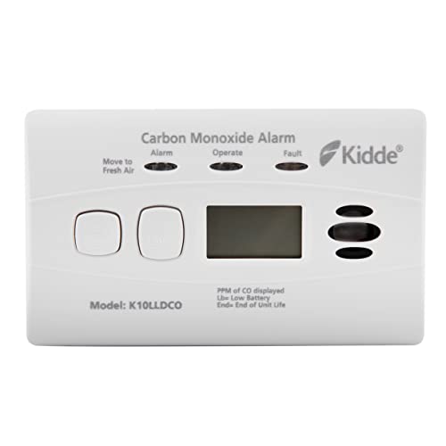 Kidde 10LLDCO Kohlenmonoxid Alarm Digital Display mit versiegelten Akku, Standard Alarm von Kidde