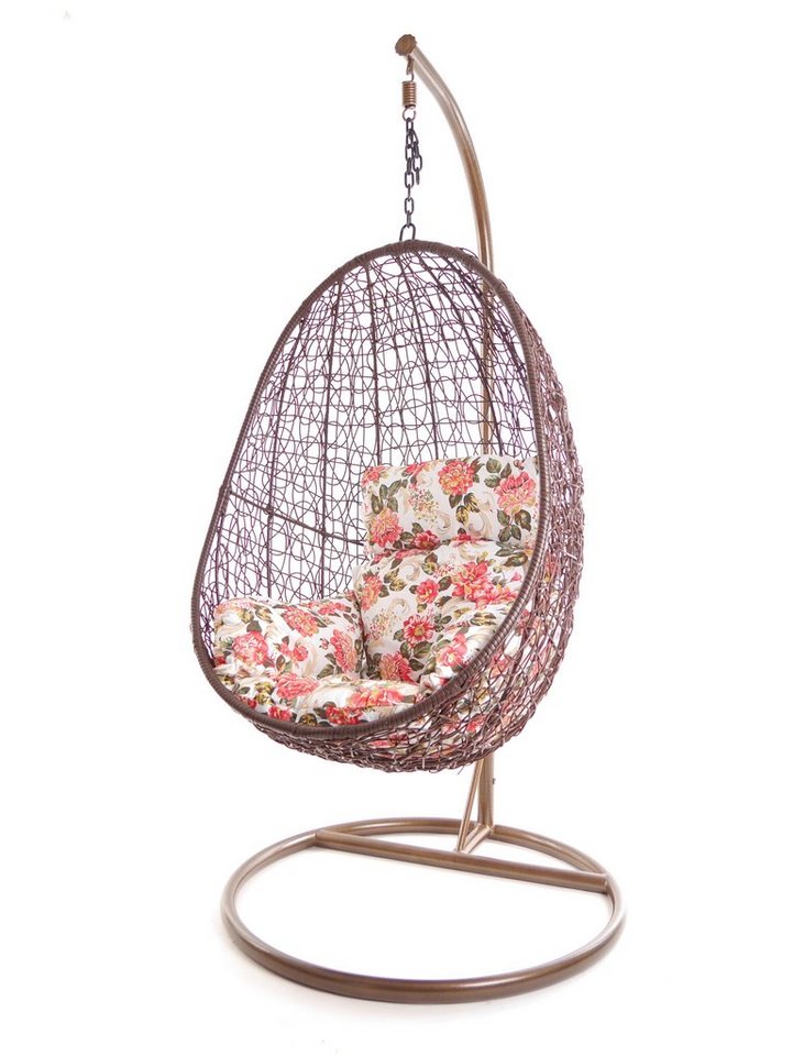 KIDEO Hängesessel Hängesessel CAPDEPERA, Schwebesessel mit Gestell und Kissen, moderne Loungemöbel, gemütlicher Hängesitz von KIDEO