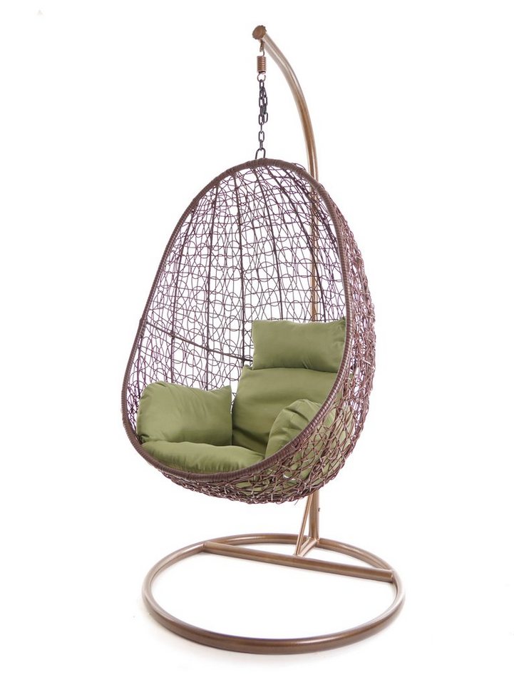 KIDEO Hängesessel Hängesessel CAPDEPERA, Schwebesessel mit Gestell und Kissen, moderne Loungemöbel, gemütlicher Hängesitz von KIDEO