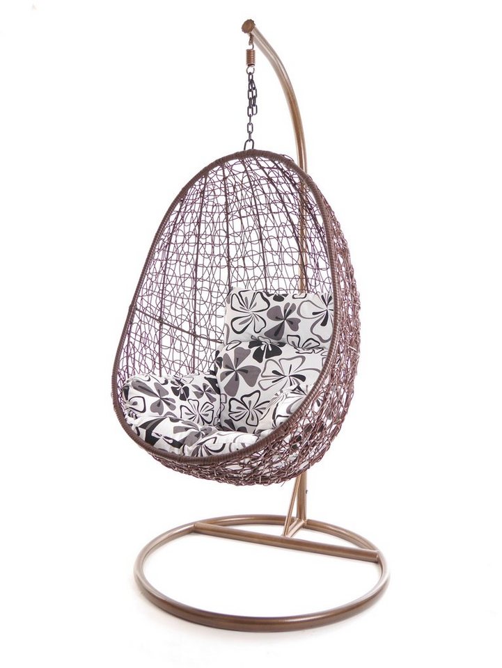 KIDEO Hängesessel Hängesessel CAPDEPERA, Schwebesessel mit Gestell und Kissen, moderne Loungemöbel, gemütlicher Hängesitz von KIDEO