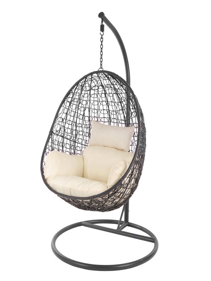 KIDEO Hängesessel Hängesessel CAPDEPERA anthrazit, mit Gestell und Kissen KIDEO Hängesessel Hängesessel CAPDEPERA anthrazit, mit Gestell und Kissen von KIDEO