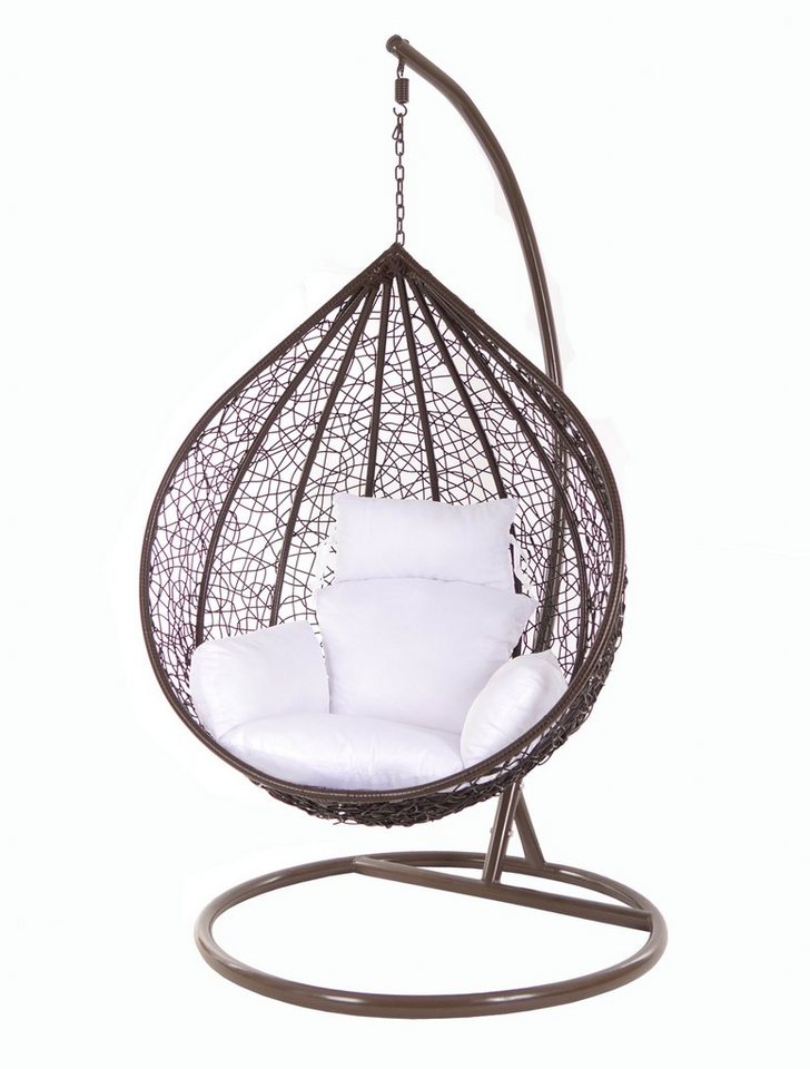 KIDEO Hängesessel Hängesessel MANACOR darkbrown, Swing Chair, braun, Schwebesessel, Hängesessel mit Gestell und Kissen KIDEO Hängesessel Hängesessel MANACOR darkbrown, Swing Chair, braun, Schwebesessel, Hängesessel mit Gestell und Kissen von KIDEO