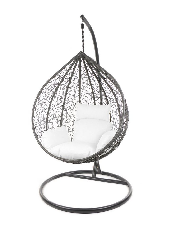 KIDEO Hängesessel MANACOR Schwebesessel mit Gestell und Kissen, moderne Loungemöbel von KIDEO