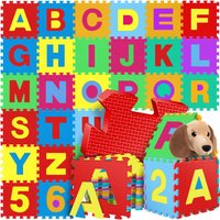 Kesser - kidiz® 86 teilige Puzzlematte Kinderspielteppich Spielmatte Spielteppich Schaumstoffmatte Kinderteppich Puzzle Zahlen und Buchstaben von KESSER