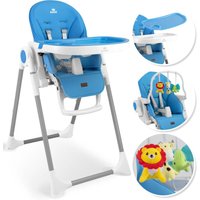 KIDIZ® 3in1 Hochstuhl Kinderhochstuhl inkl. Spielbügel Babyliege Kombihochstuhl Babyhochsitz 7 höhenverstellbar Verstellbare Rückenlehne Blau von KIDIZ