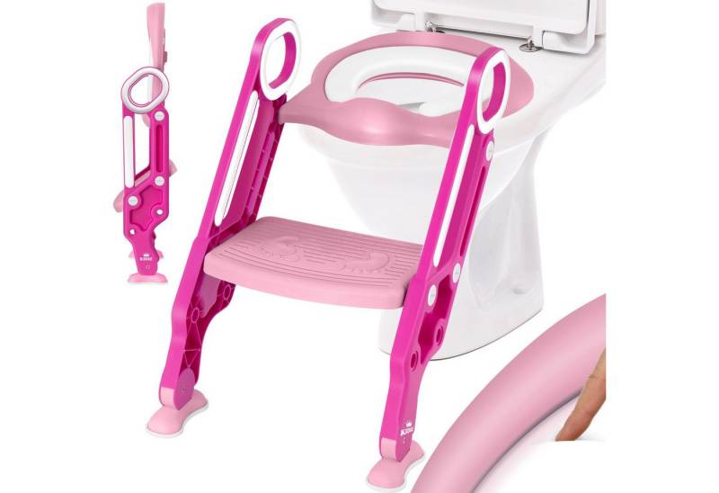 KIDIZ WC-Sitz, Kinder Toilettensitz Toilettentrainer mit Treppe und Griffe von KIDIZ