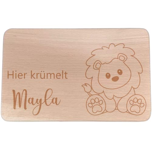 Personalisiertes Frühstücksbrettchen mit Namen I Holz Brettchen/Brotzeitbrettchen I Löwe Motiv Graviert I Geschenk für Kinder Personalisiertes Frühstücksbrettchen mit Namen I Holz Brettchen/Brotzeitbrettchen I Löwe Motiv Graviert I Geschenk für Kinder von KIDSLINO