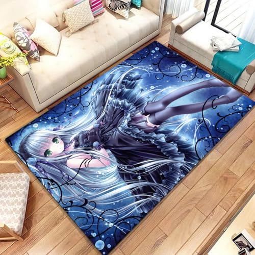KIDSLOVE Anime Teppich, Anime-Mädchen Teppich Wohnzimmer 160x230cm Schlafzimmer Kinderteppich Cartoon Mädchen Kinderzimmer, Weihnachtsdekoration (1,80x120cm) von KIDSLOVE