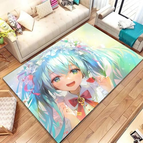 KIDSLOVE Anime Teppich, Anime-Mädchen Teppich Wohnzimmer 160x230cm Schlafzimmer Kinderteppich Cartoon Mädchen Kinderzimmer, Weihnachtsdekoration (2,100x160cm) von KIDSLOVE