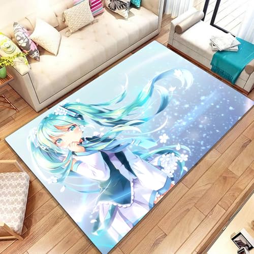 KIDSLOVE Anime Teppich, Anime-Mädchen Teppich Wohnzimmer 160x230cm Schlafzimmer Kinderteppich Cartoon Mädchen Kinderzimmer, Weihnachtsdekoration (4,80x120cm) von KIDSLOVE