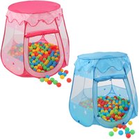 Kinderzelt Bällebad Babyzelt Spielhaus Spielzelt +100 Bälle +Tasche Pink - Kiduku von KIDUKU