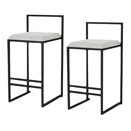 KIDYBO Barhocker 2er Set Weiß Metall Barhocker mit Rückenlehne und Fußstütze Cafe Stuhl Frühstück Esszimmer Hocker mit gepolstertem Samt Hochbarstuhl Einfach zu installieren KIDYBO Barhocker 2er Set Weiß Metall Barhocker mit Rückenlehne und Fußstütze Cafe Stuhl Frühstück Esszimmer Hocker mit gepolstertem Samt Hochbarstuhl Einfach zu installieren von KIDYBO