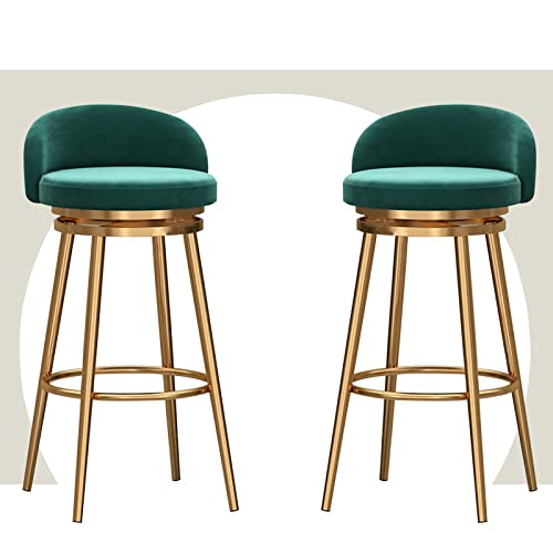 KIDYBO Samt Barhocker Moderne Metall Barhocker mit Rückenlehne 2er Set, 360° Drehbar Barstühle Thekenhöhe, Bequem zu Sitzen KIDYBO Samt Barhocker Moderne Metall Barhocker mit Rückenlehne 2er Set, 360° Drehbar Barstühle Thekenhöhe, Bequem zu Sitzen von KIDYBO