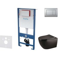 Genesis - Set Vorwandelement, wc Gaia mit Softclose-Sitz und Betätigungsplatte Gemini iii, Chrom matt 30505SS45 - Kielle Genesis - Set Vorwandelement, wc Gaia mit Softclose-Sitz und Betätigungsplatte Gemini iii, Chrom matt 30505SS45 - Kielle von KIELLE