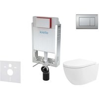 Genesis - Set Vorwandelement, wc Oudee Vortex mit Softclose-Sitz und Betätigungsplatte Gemini iii, Chrom matt 30505SZ77 - Kielle Genesis - Set Vorwandelement, wc Oudee Vortex mit Softclose-Sitz und Betätigungsplatte Gemini iii, Chrom matt 30505SZ77 - Kielle von KIELLE