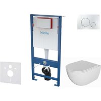 Genesis - Set Vorwandelement, wc Oudee mit Softclose-Sitz und Betätigungsplatte Gemini ii, Chrom glänzend 30505SS75 - Kielle Genesis - Set Vorwandelement, wc Oudee mit Softclose-Sitz und Betätigungsplatte Gemini ii, Chrom glänzend 30505SS75 - Kielle von KIELLE