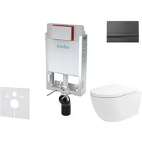 Genesis - Set Vorwandelement, wc Oudee vortex mit Softclose-Sitz und Betätigungsplatte Gemini i, schwarz glänzend 30505SZ81 - Kielle Genesis - Set Vorwandelement, wc Oudee vortex mit Softclose-Sitz und Betätigungsplatte Gemini i, schwarz glänzend 30505SZ81 - Kielle von KIELLE