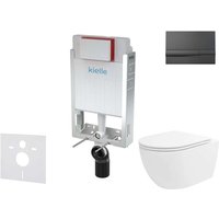 Genesis - Set Vorwandelement, wc Oudee vortex mit Softclose-Sitz und Betätigungsplatte Gemini i, schwarz glänzend 30505SZ90 - Kielle Genesis - Set Vorwandelement, wc Oudee vortex mit Softclose-Sitz und Betätigungsplatte Gemini i, schwarz glänzend 30505SZ90 - Kielle von KIELLE