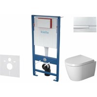 Genesis - Set Vorwandelement, wc me by Starck und WC-Sitz Softclose, Betätigungsplatte Gemini i, chrom glänzend SANI11AP1100 - Kielle Genesis - Set Vorwandelement, wc me by Starck und WC-Sitz Softclose, Betätigungsplatte Gemini i, chrom glänzend SANI11AP1100 - Kielle von KIELLE