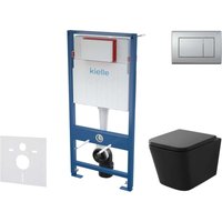 Genesis - Set Vorwandelement, wc Arkas i mit Softclose-Sitz und Betätigungsplatte Gemini iii, Chrom matt 30505SS42 - Kielle Genesis - Set Vorwandelement, wc Arkas i mit Softclose-Sitz und Betätigungsplatte Gemini iii, Chrom matt 30505SS42 - Kielle von KIELLE