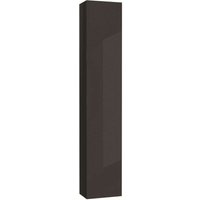 Kielle - Meara - Hochschrank, Wandmontage, 25x16x130 cm, dunkelgrau glänzend 50226016 von KIELLE