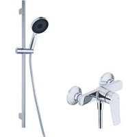 Kielle - Nefia - Duschset mit Armatur, Stange, Schlauch und Handbrause, Chrom 20627SN70 Kielle - Nefia - Duschset mit Armatur, Stange, Schlauch und Handbrause, Chrom 20627SN70 von KIELLE