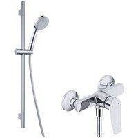 Kielle - Nefia - Duschset mit Armatur, Stange, Schlauch und Handbrause, Chrom 20627SN90 Kielle - Nefia - Duschset mit Armatur, Stange, Schlauch und Handbrause, Chrom 20627SN90 von KIELLE