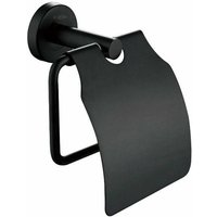 Oudee - Toilettenpapierhalter mit Abdeckung, schwarz matt 40402004 - Kielle von KIELLE