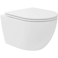 Kielle - Oudee - Wand-Kompakt-WC mit SoftClose-Sitz, Vortex Rimless, weiß 30102002 von KIELLE