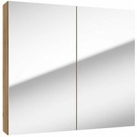 Vega - Spiegelschrank, 80x73x15 cm, Eiche Gold 50118801 - Kielle von KIELLE