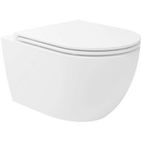 Oudee - Wand-WC mit SoftClose-Sitz, Vortex Rimless, weiß 30102004 - Kielle von KIELLE