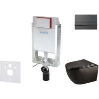 kielle Genesis - Set Vorwandelement, WC Gaia mit Softclose-Sitz und Betätigungsplatte Gemini I, schwarz glänzend 30505SZ46 kielle Genesis - Set Vorwandelement, WC Gaia mit Softclose-Sitz und Betätigungsplatte Gemini I, schwarz glänzend 30505SZ46 von KIELLE