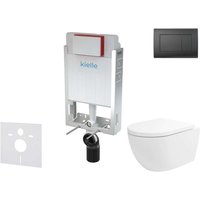 kielle Genesis - Set Vorwandelement, WC Oudee Vortex mit Softclose-Sitz und Betätigungsplatte Gemini III, schwarz matt 30505SZ78 kielle Genesis - Set Vorwandelement, WC Oudee Vortex mit Softclose-Sitz und Betätigungsplatte Gemini III, schwarz matt 30505SZ78 von KIELLE