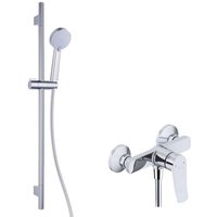 kielle Nefia - Duschset mit Armatur, Stange, Schlauch und Handbrause, Chrom 20627SN120 kielle Nefia - Duschset mit Armatur, Stange, Schlauch und Handbrause, Chrom 20627SN120 von KIELLE