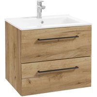 kielle Vega - Schrank mit Waschtisch, 60x50x46 cm, 2 Schubladen, Eiche Gold 50018S61 kielle Vega - Schrank mit Waschtisch, 60x50x46 cm, 2 Schubladen, Eiche Gold 50018S61 von KIELLE