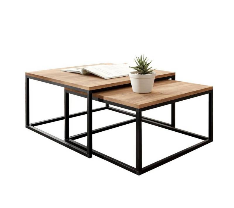 KIER FURNITURE Couchtisch 2er Set - 75x75 und 65x65 cm, Eiche Handwerk Gold KIER FURNITURE Couchtisch 2er Set - 75x75 und 65x65 cm, Eiche Handwerk Gold von KIER FURNITURE