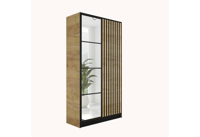 KIER FURNITURE Drehtürenschrank EDEN 104.8 x 205 x 39 cm - Schrank Schlafzimmer - Craft Eiche von KIER FURNITURE