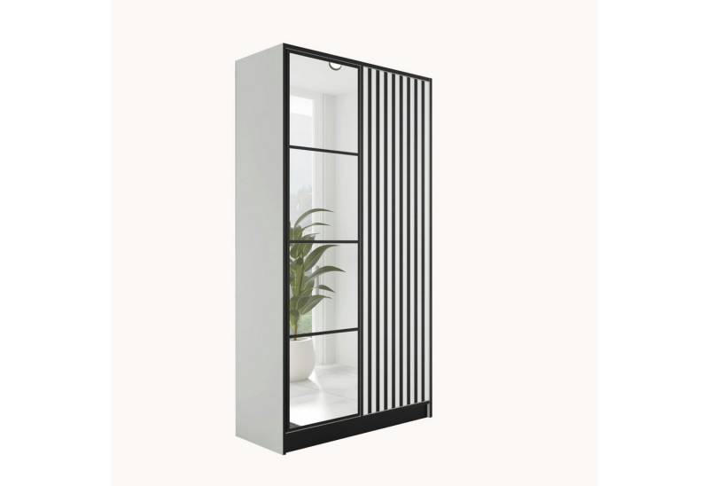 KIER FURNITURE Drehtürenschrank EDEN 104.8 x 205 x 39 cm - Schrank Schlafzimmer - Weiß von KIER FURNITURE