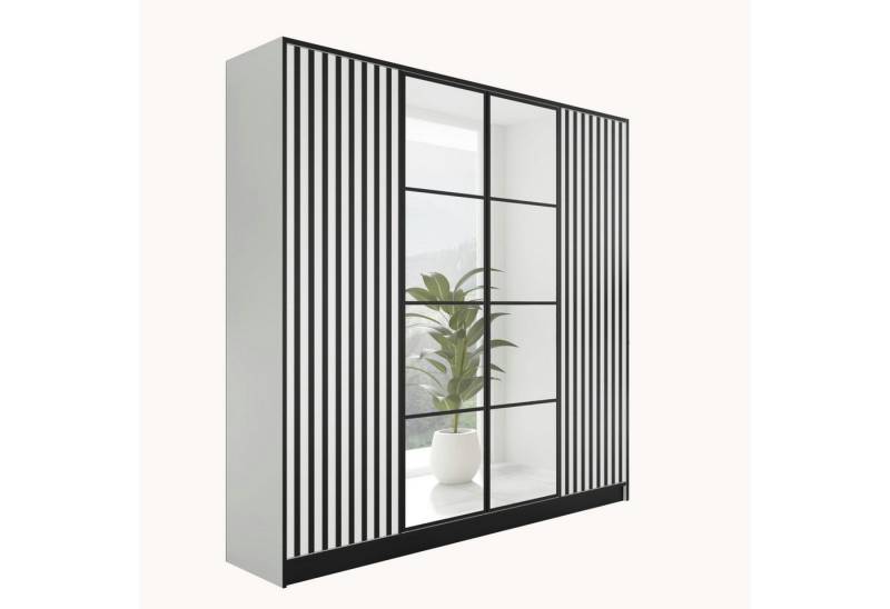 KIER FURNITURE Drehtürenschrank EDEN 206.4 x 205 x 39 cm - Schrank Schlafzimmer - Weiß von KIER FURNITURE