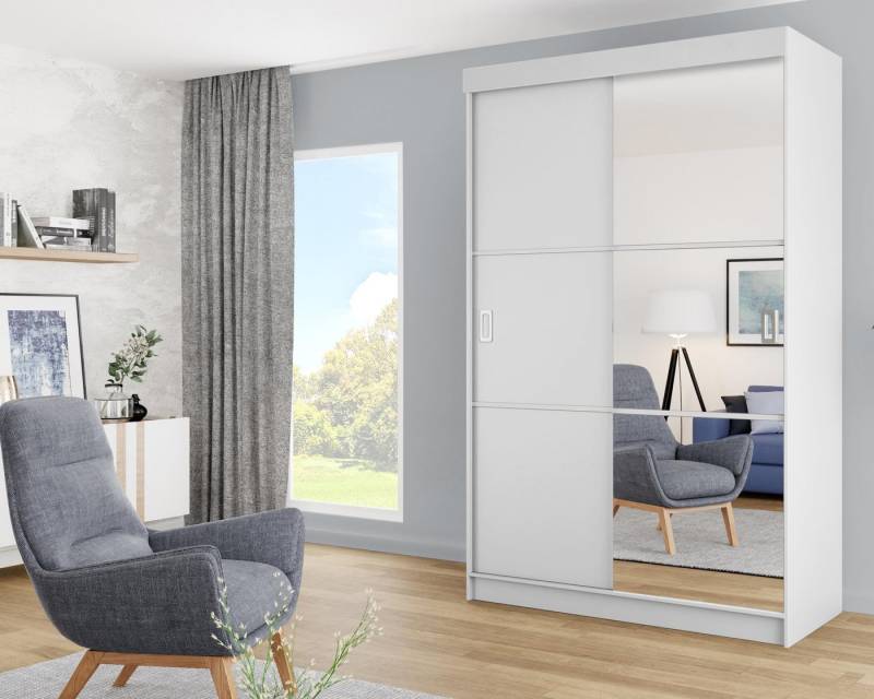 KIER FURNITURE Schwebetürenschrank Schrank Schlafzimmer BILL, Kleiderschränke – 138x205x59 cm KIER FURNITURE Schwebetürenschrank Schrank Schlafzimmer BILL, Kleiderschränke – 138x205x59 cm von KIER FURNITURE