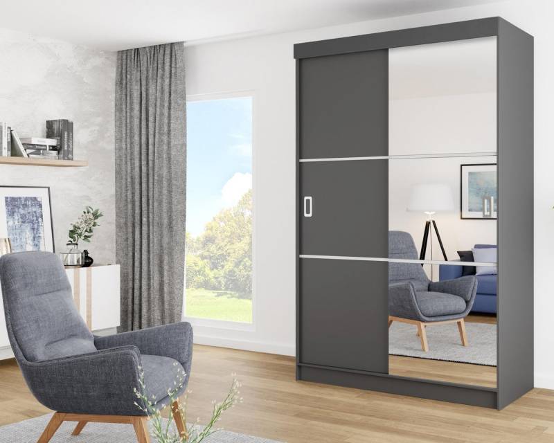 KIER FURNITURE Schwebetürenschrank Schrank Schlafzimmer BILL, Kleiderschränke – 138x205x59 cm KIER FURNITURE Schwebetürenschrank Schrank Schlafzimmer BILL, Kleiderschränke – 138x205x59 cm von KIER FURNITURE